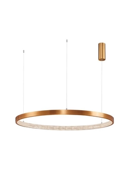 Salonowa lampa wisząca Moron złota LED 60W 3000K kryształki