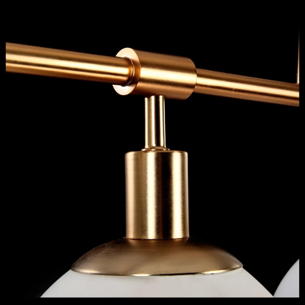 Modernistyczna LAMPA wisząca ERICH MOD221PL-05G Maytoni metalowa OPRAWA szklane kule ZWIS molekuły mosiądz