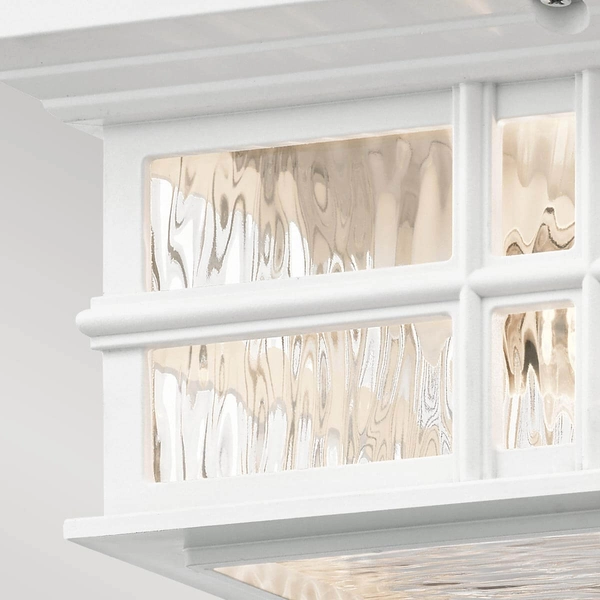 Oprawa sufitowa na taras KL-BEACON-SQUARE-F-WHT Kichler szklana biała