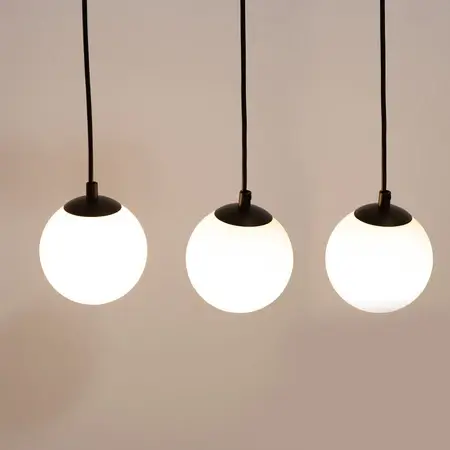 Potrójna lampa wisząca Tavira 41264 tuba z regulacją czarna