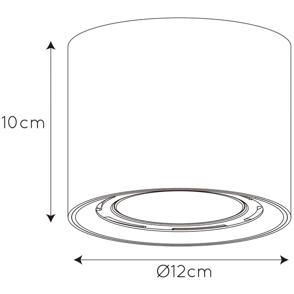 Spot LAMPA sufitowa FEDLER 09921/12/31 Lucide metalowa OPRAWA downlight tuba biała