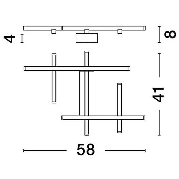 Ściemnialna lampa sufitowa TUMBES LE44474 LED 42W 3000K frame białe