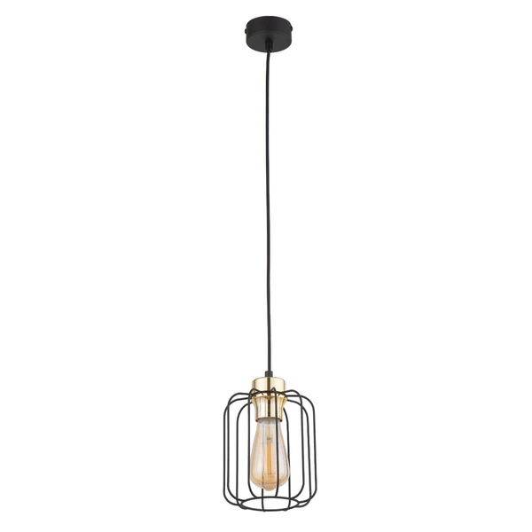 Pojedyncza lampa wisząca do salonu Galaxy 4714 TK Lighting loft czarna złota