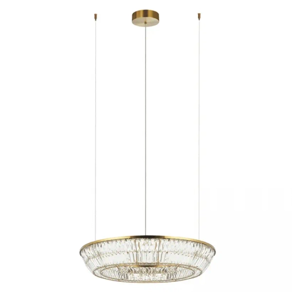 Salonowa wisząca lampa 23048 LED 55W 3000K glamour mosiądz