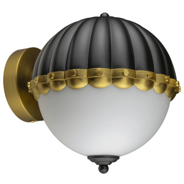 Lampa ścienna Pralines W01244BK Cosmolight kulista mosiądz