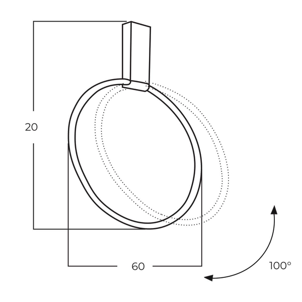 Lampa ścienna VINCENT AZ6201 Azzardo LED 48W 3000-6000K ring czarny