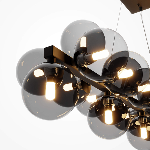 Lampa wisząca Dallas MOD547PL-25B molekuły bubbles przydymione