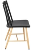 Krzesło MILA z ergonomicznym oparciem czarne drewniane