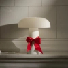 Marmurowa lampa stołowa Glossy 2520015001 grzybek biały