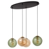 Szklana lampa wisząca MONSARAZ 45493/04/33 Lucide zielony bursztynowy
