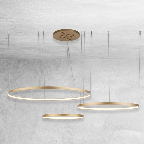 Potrójny zwis pierścieniowy Agari Multi 5420 Shilo LED 165W 3000K złota