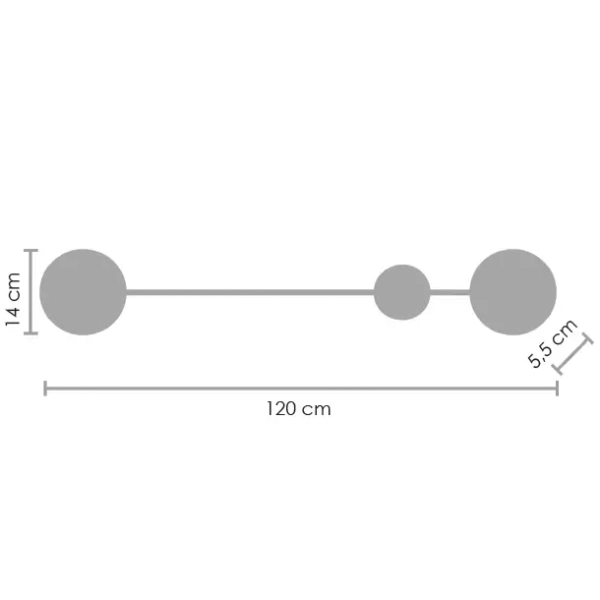 Metalowy kinkiet Clex MW1133-86 Step LED 6W 3000K designerski czarny