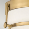 Lampa sufitowa szklana Harper HK-HARPER-F-HB Hinkley okrągła mosiądz biały