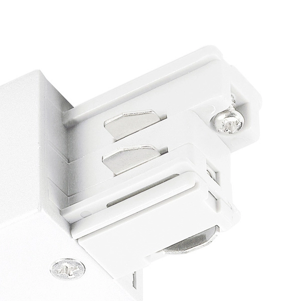 Zasilanie szynoprzewodu uziemienie lewe HT4-L01/WU Italux do 3-fazowej szyny natynkowej 230V biały