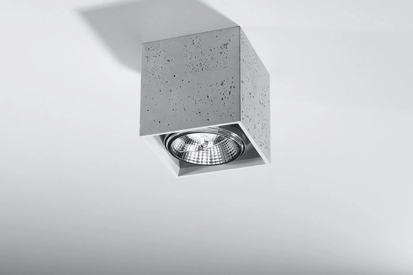 Spot LAMPA sufitowa SL.0646 betonowa OPRAWA downlight kostka cube szara