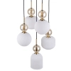 Wisząca lampa do przedpokoju Sophia Cognac 11593 szklana czarny biały