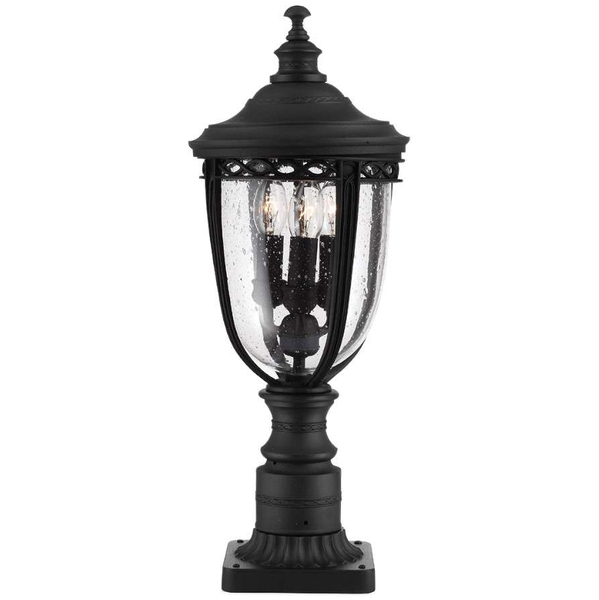Zewnętrzna LAMPA stojąca English FE-EB3-M-BRB Elstead FEISS ogrodowa OPRAWA industrialna latarnia outdoor IP44 brąz przezroczysta