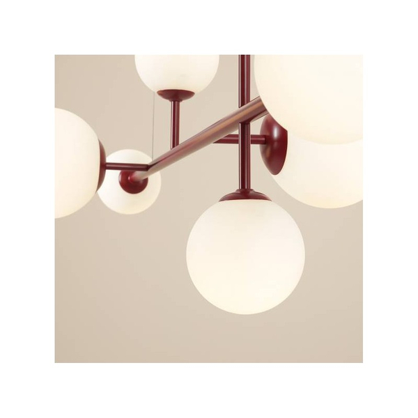Lampa wisząca Dione 1092K15 nowoczesna balls czerwona