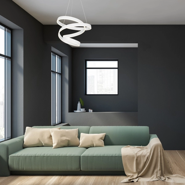 LAMPA wisząca ANDROMEDA ML5492 Milagro modernistyczna OPRAWA metalowy zwis LED 45W 4000K spirala biała