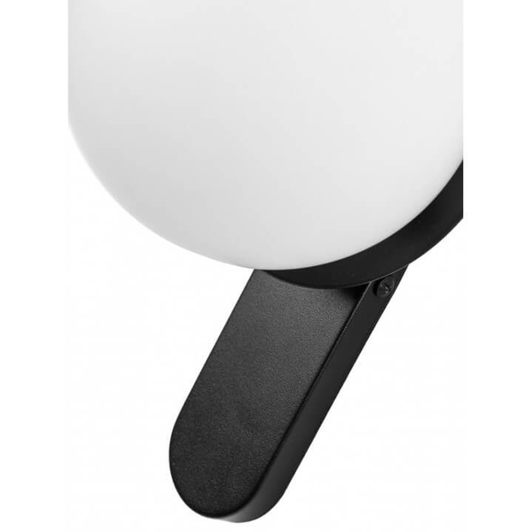 Szklana lampa ścienna Kuul KLD12000 do jadalni czarna biała