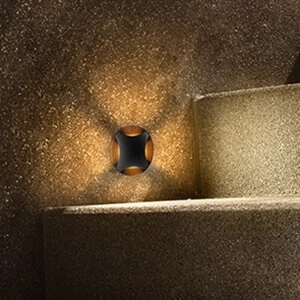 Lampa schodowa wpuszczana Biscotti O036-L3B3K LED 3W 3000K IP65 czarna