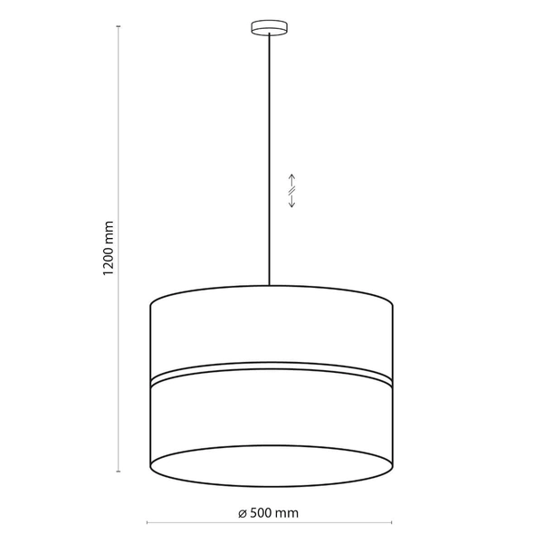 Lampa wisząca okrągła Linobianco 6573 TK Lighting naturalna biała brązowa