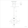 Lampa wisząca Luppo ABR-LWBL-E27 Abruzzo metalowa nad stół czarny