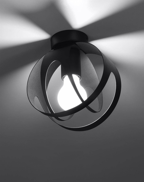 Czarna lampa sufitowa SL.1086 do sypialni nad łóżko loft