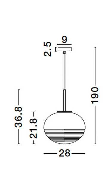 Kulista lampa wisząca Haina LE42645 nad stół złota przezroczysta outlet
