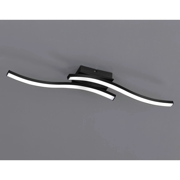 Nowoczesna lampa sufitowa NORVE ledowa 10W 3000K czarne wstęgi