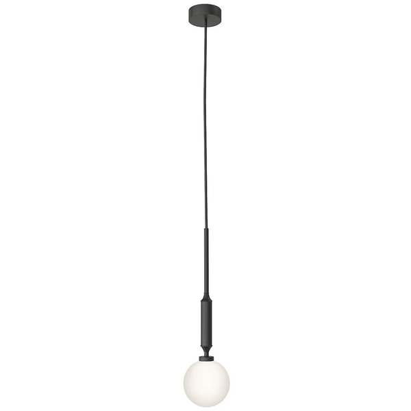 Szklana lampa do sypialni Ero I wisząca kula ball biała