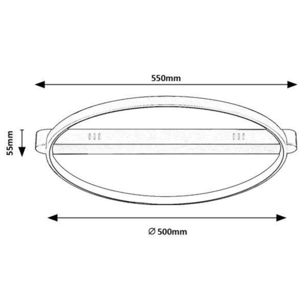 Minimalistyczna sufitowa lampa Beliza 71344 LED 45W 3000K czarny