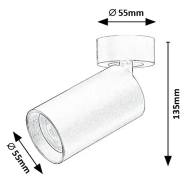 Minimalistyczna podsufitowa lampa Yorli 73085 tubki cylinder biały