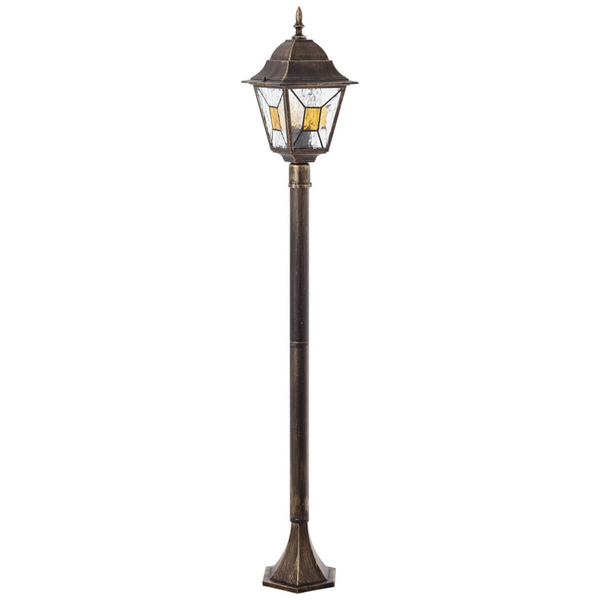 Uliczna lampa latarnia Janel 90984A86 retro metalowa czarny złoty