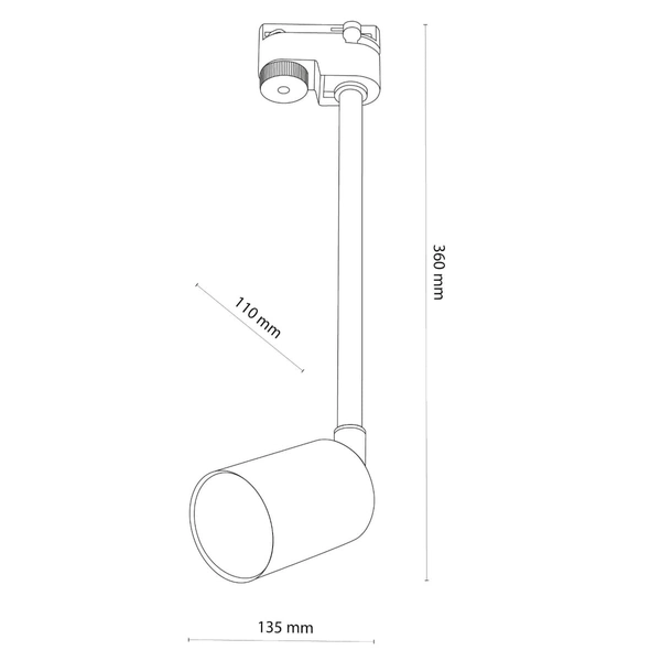 Pojedynczy reflektor szynowy 1-fazowy Tracer 4920 TK Lighting złoty