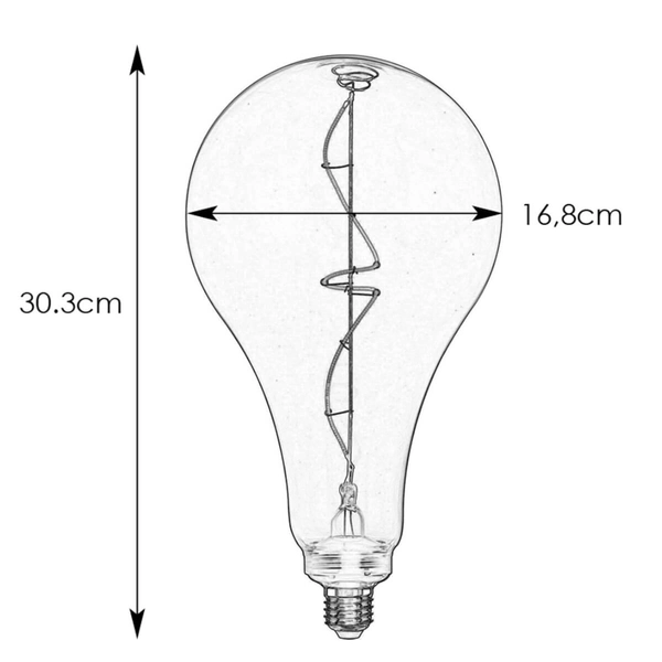 Industrialna żarówka Pear 108721 Markslojd E27 1800K 120lm przydymiona