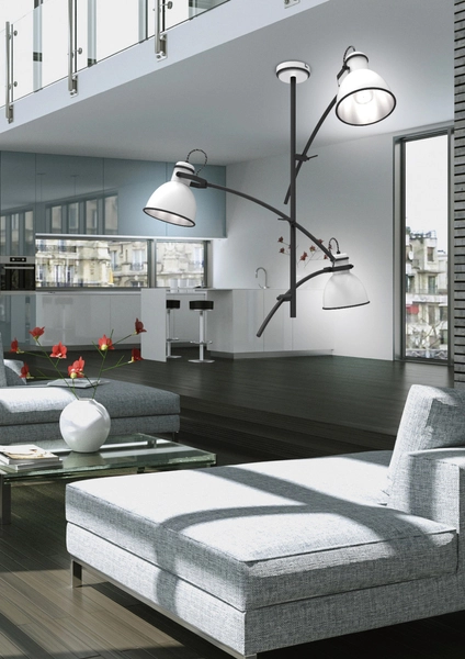 Lampa wisząca ZUMBA 33-72061 metalowa regulowane sticks białe czarne