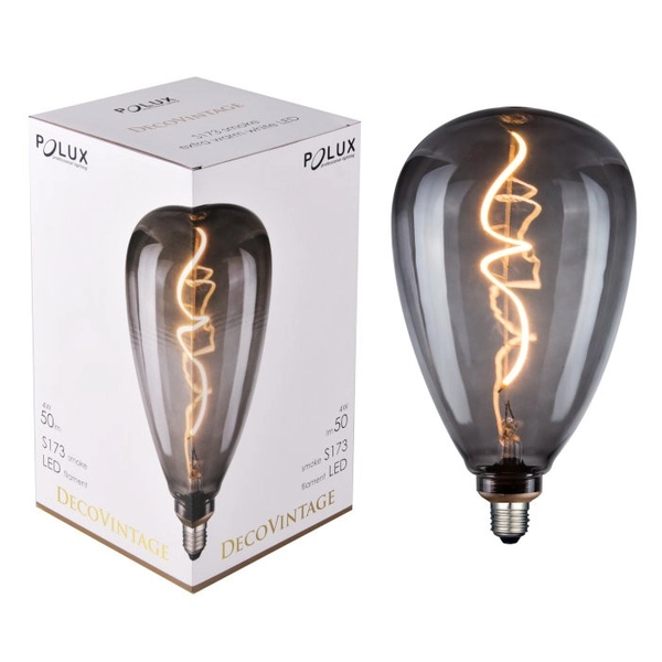 Loftowa żarówka dekoracyjna DecoVintage 317810 Polux S173 LED E27 bańka 4W 50lm 230V biała ciepła