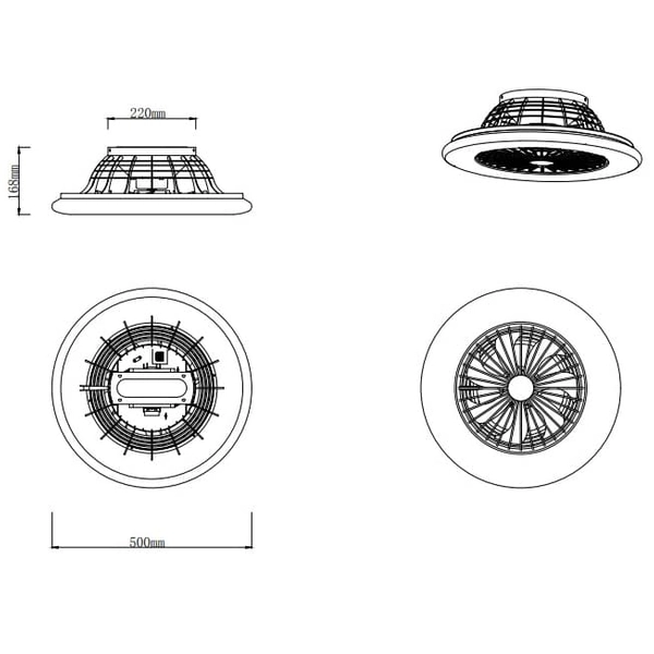 Plafon z wentylatorem STRALSUND R62522187 RL Light LED 30W 3000-6500K ściemniany srebrny