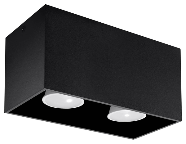 Natynkowa LAMPA sufitowa SL.0381 prostokątna OPRAWA metalowa downlight czarna