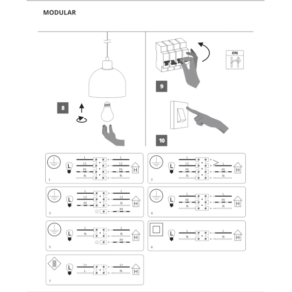 Lampa wisząca koralowa błękitna ALDO 1xE27 do sypialni 1152G29_11_J