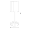 Ryflowana lampa stołowa Simple ML2290 LED 1W CCT przydymiona przezroczysta