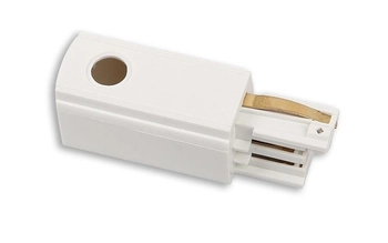 Zasilanie szynoprzewodu uziemienie lewe 4 wires Track Power Adaptor MHT1-C/L-WH Maxlight do systemu 3-fazowego 230V białe