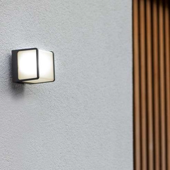 Kinkiet LAMPA elewacyjna DOBLO 5197002125 Lutec kwadratowa OPRAWA ścienna LED 15W 3000K outdoor IP54 szary
