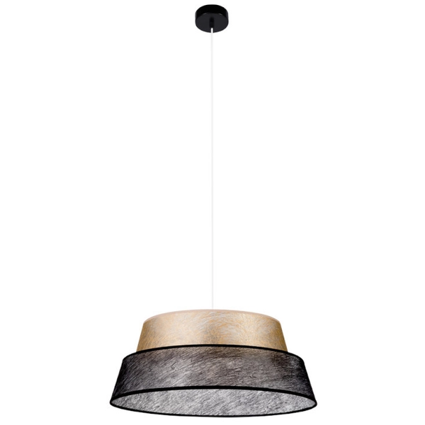 Loftowa lampa wisząca NEVOA 150050104 okrągła zwis abażurowy złoty