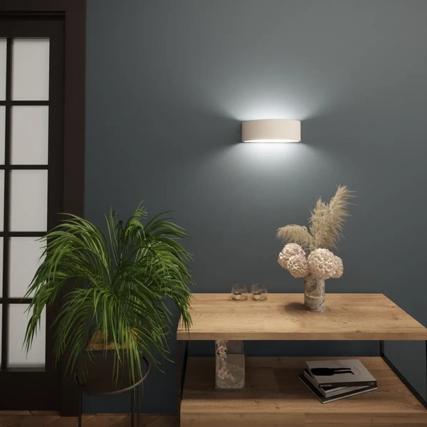 Kinkiet ścienny Atena SL.1458 Sollux półokrągły do jadalni biały