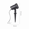 Ogrodowy reflektor LASER czarny LED 6W IP44 wbijany do ogrodu energooszczędny 19940-18