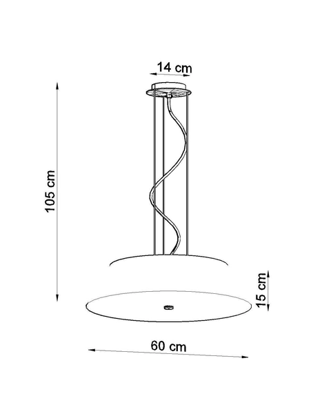 LAMPA wisząca SL.0766 abażurowa OPRAWA zwis okrągły czarny