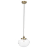 Zwisowa lampa vintage L&-197691 Light& nad stół szklana mosiądz