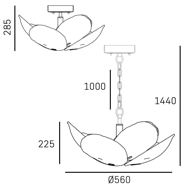 Szklana lampa wisząca Wellington P06333BR na łańcuchu mosiądz